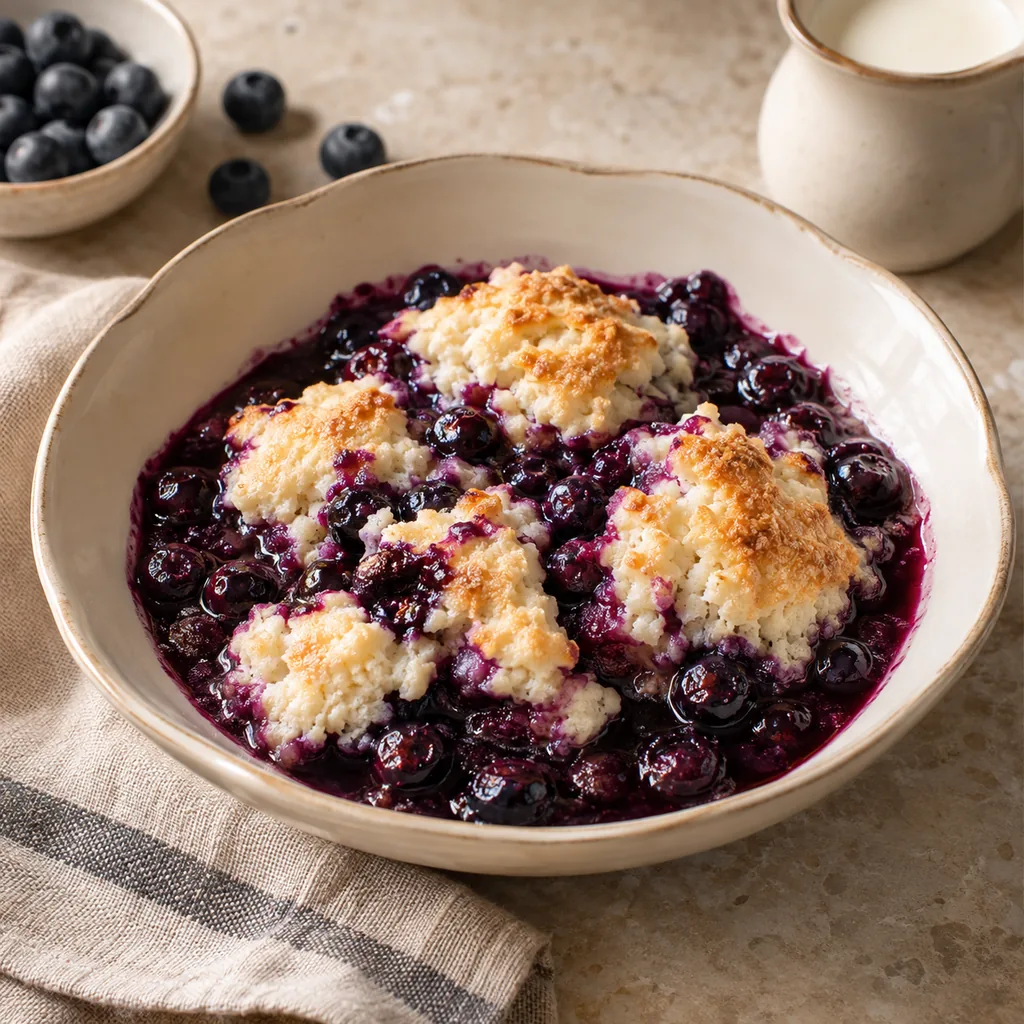 AI-generated serving suggestion for Blueberry grunt