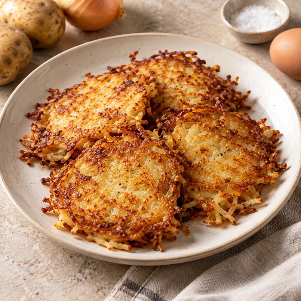 AI-generated serving suggestion for Potato latkes
