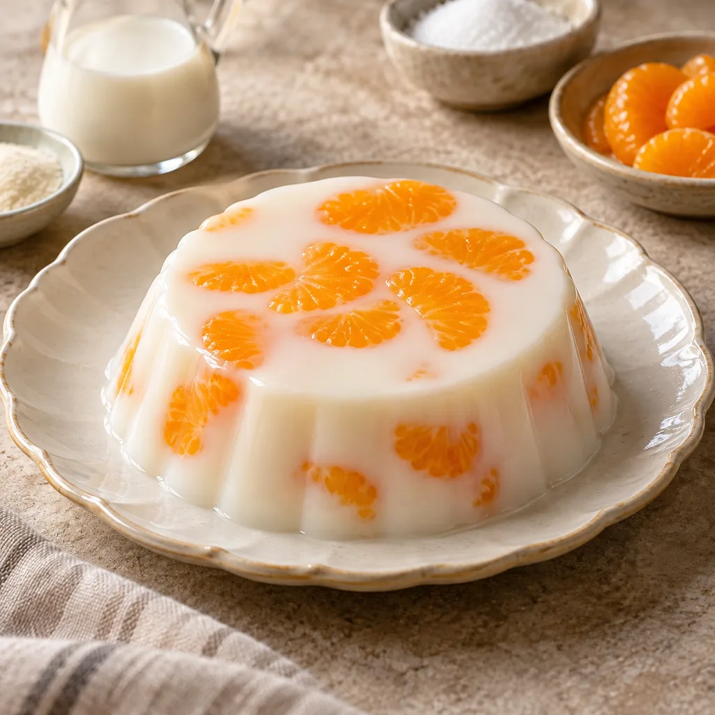 AI-generated serving suggestion for Almond jelly