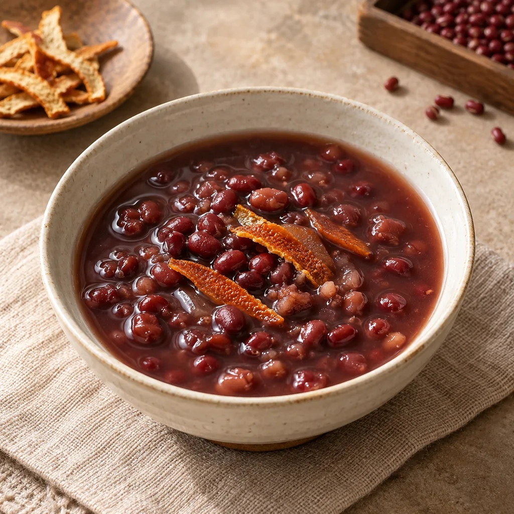 AI-generated serving suggestion for Sweet red bean soup