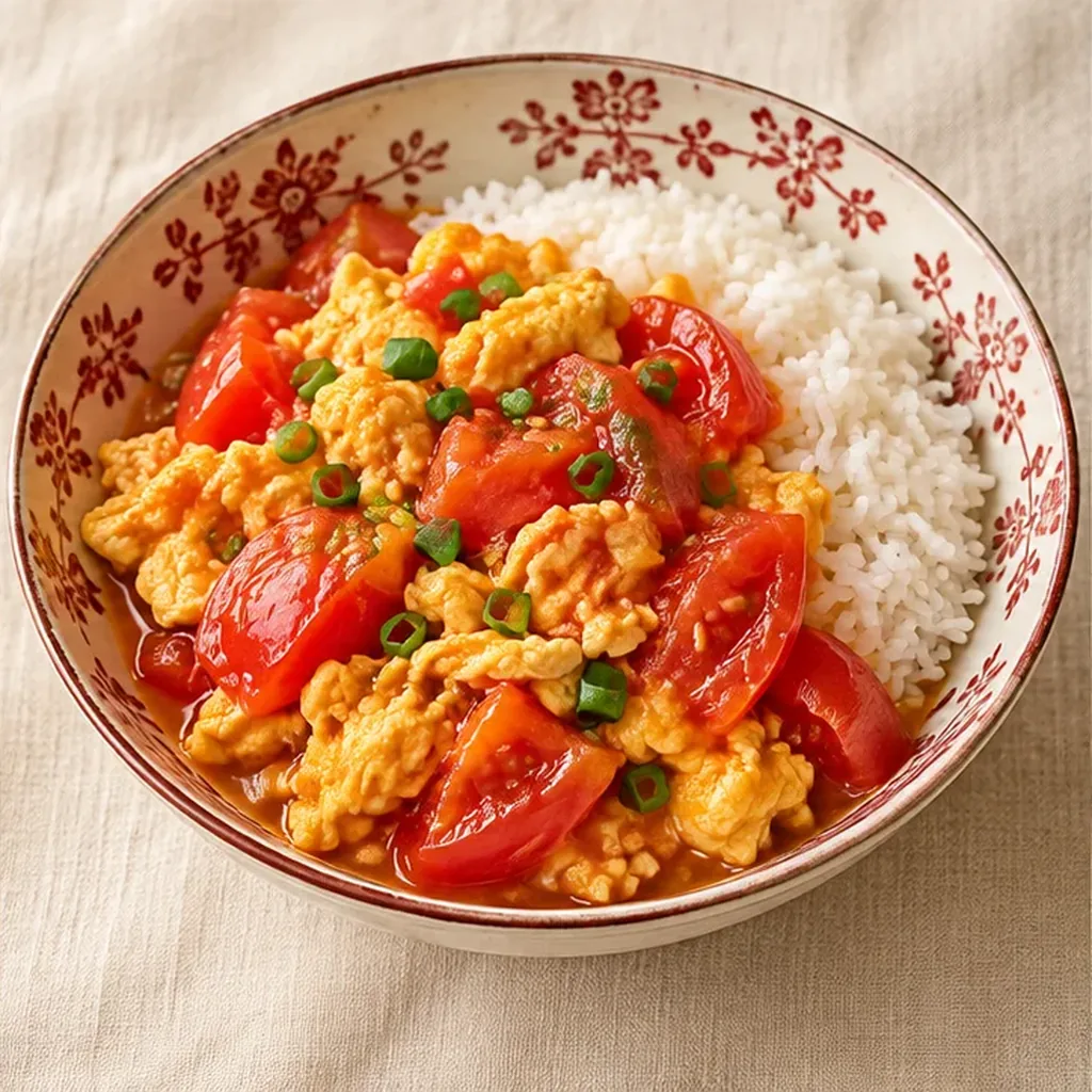 AI-generated serving suggestion for Tomato & egg stir-fry