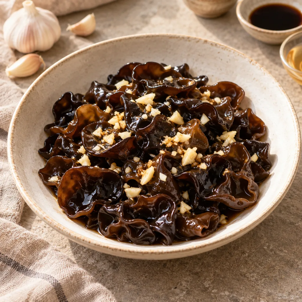 AI-generated serving suggestion for Wood ear mushroom salad