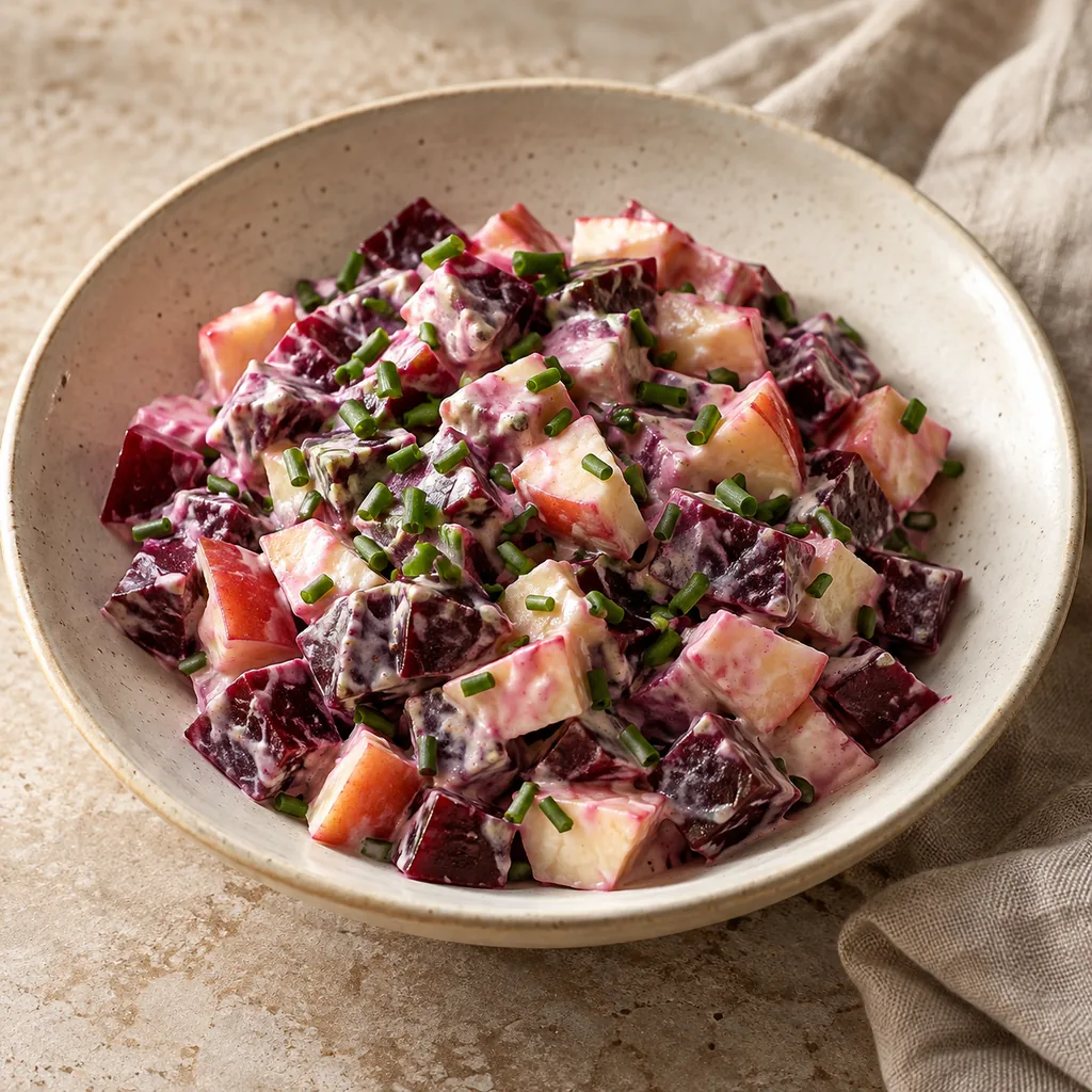 AI-generated serving suggestion for Beetroot apple salad