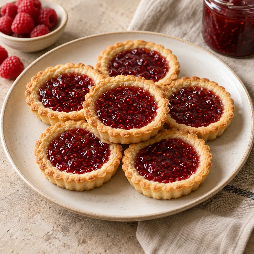 AI-generated serving suggestion for Jam tarts