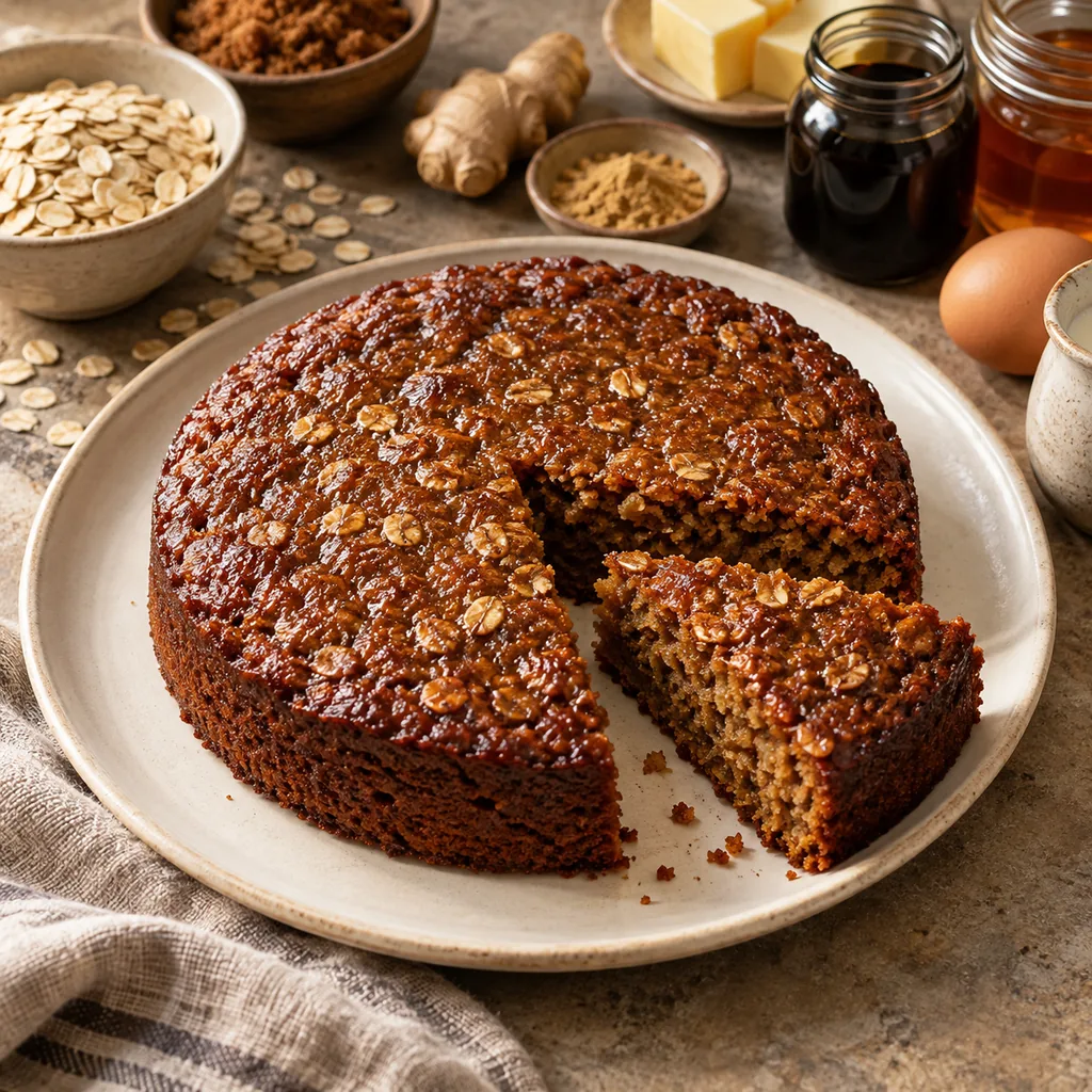 AI-generated serving suggestion for Parkin style oat cake