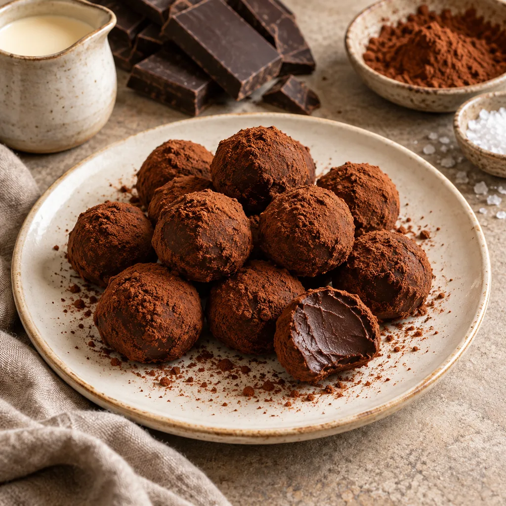 AI-generated serving suggestion for Chocolate truffles