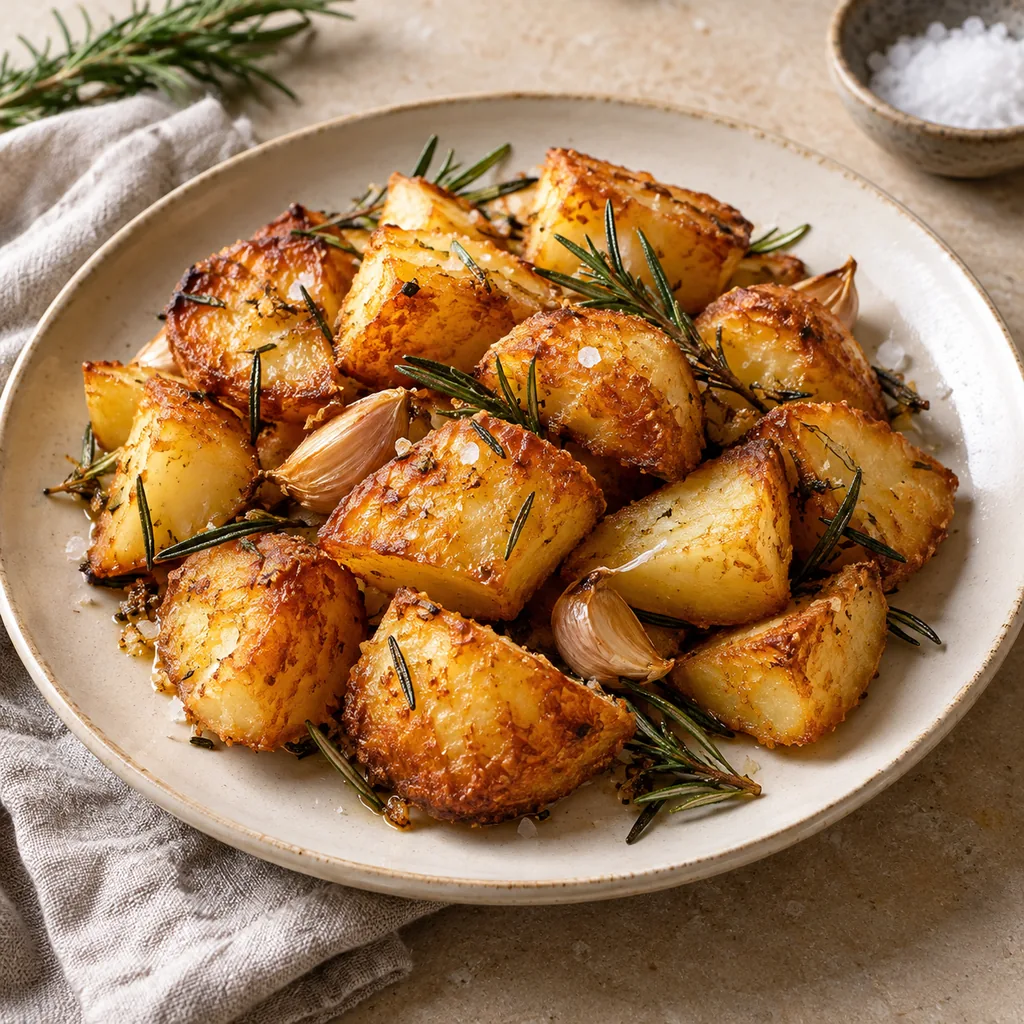 AI-generated serving suggestion for Rosemary roast potatoes