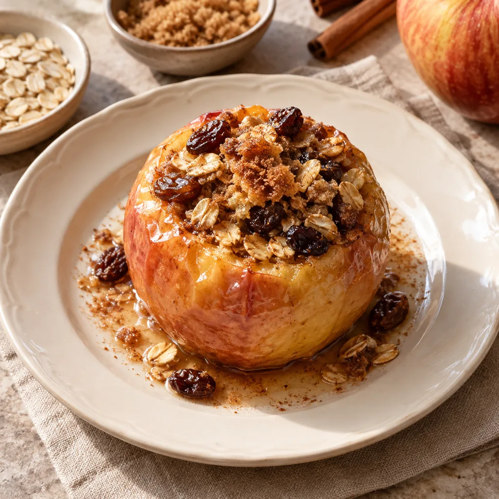 AI-generated serving suggestion for Spiced baked apples