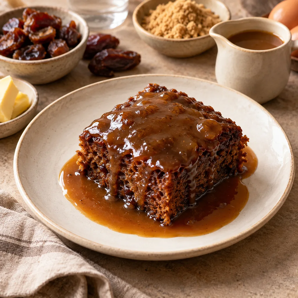 AI-generated serving suggestion for Sticky toffee pudding