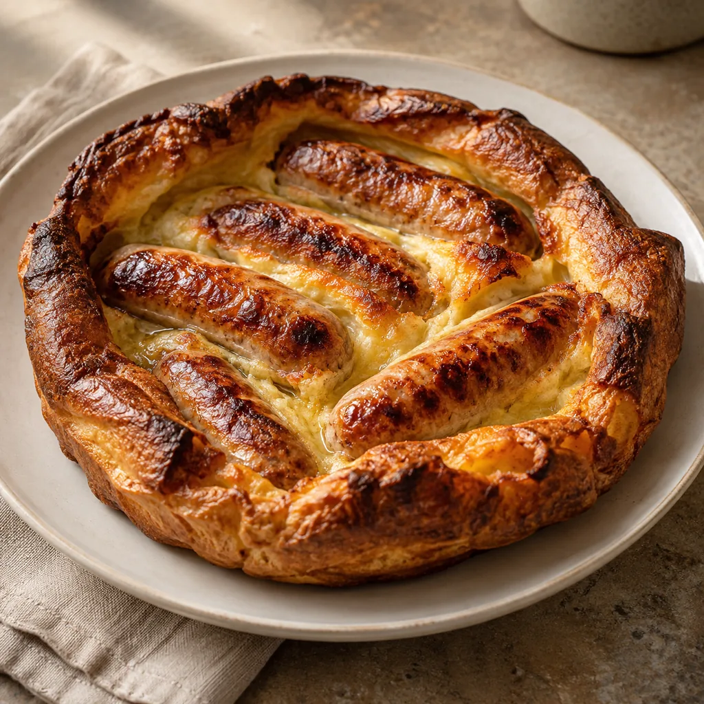 AI-generated serving suggestion for Toad in the hole