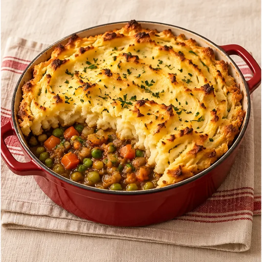 AI-generated serving suggestion for Vegetable cottage pie