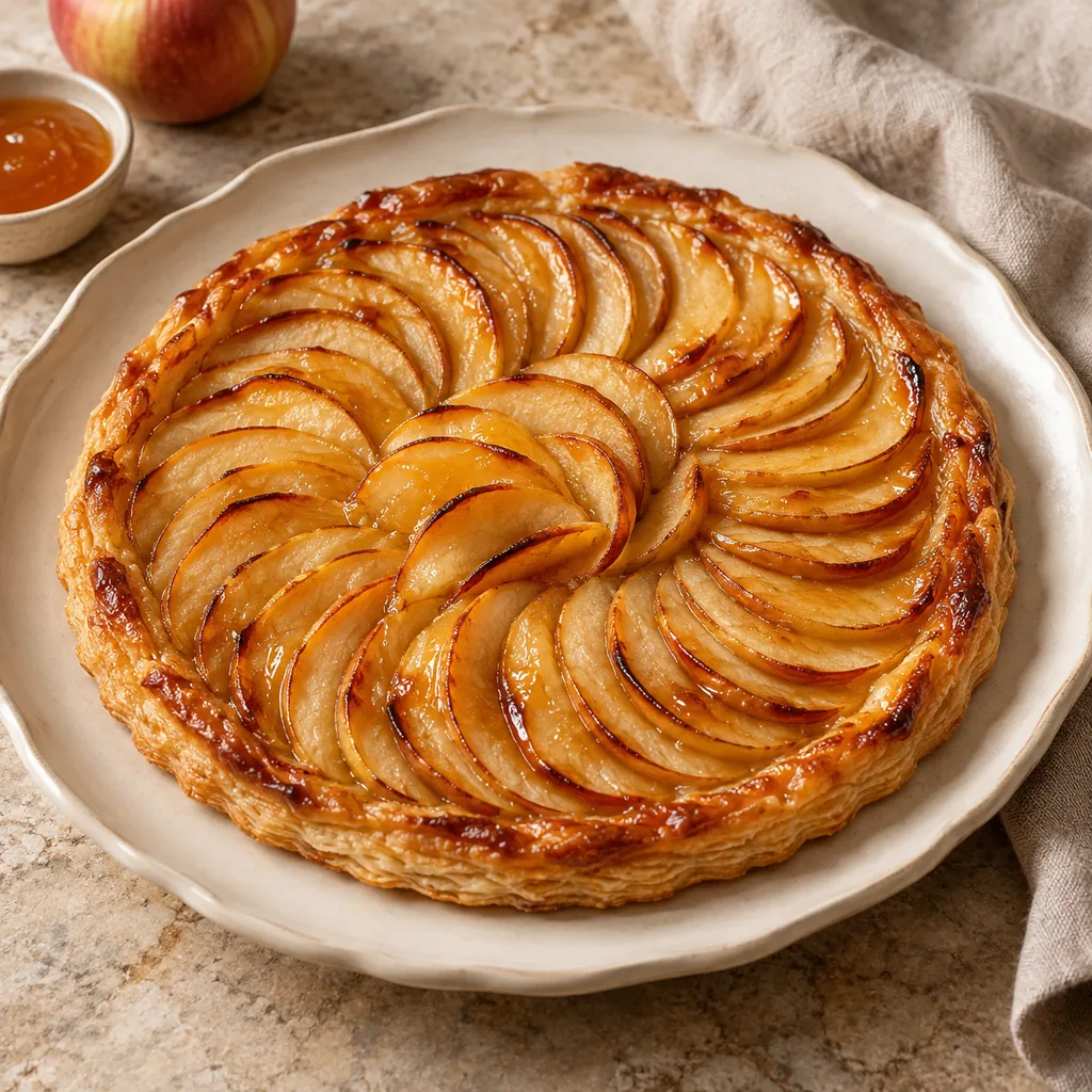 AI-generated serving suggestion for Apple tarte fine