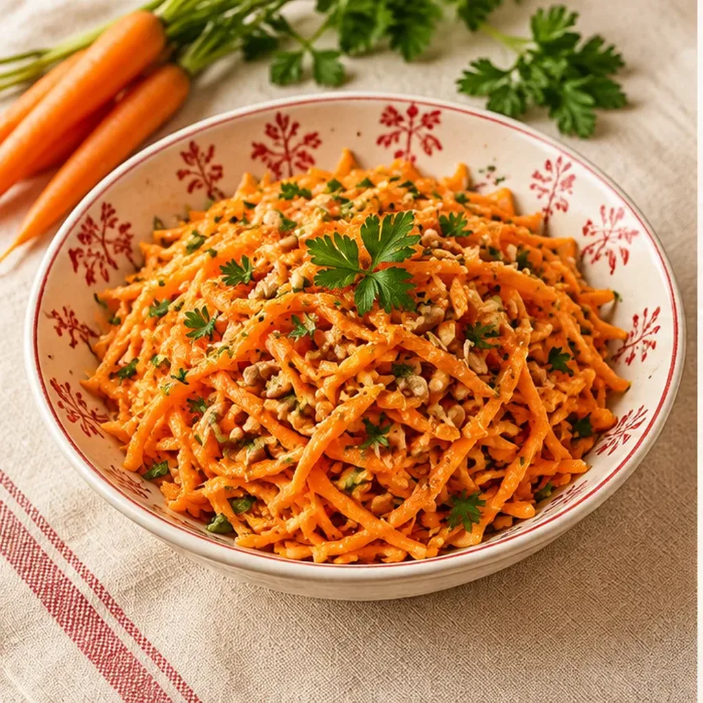 AI-generated serving suggestion for French-style carrot salad