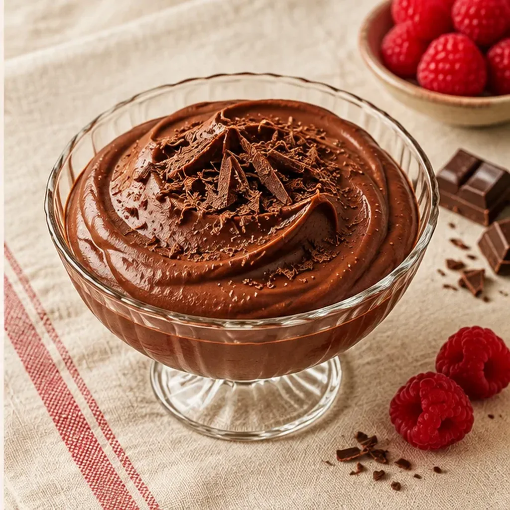 AI-generated serving suggestion for Egg-free chocolate mousse