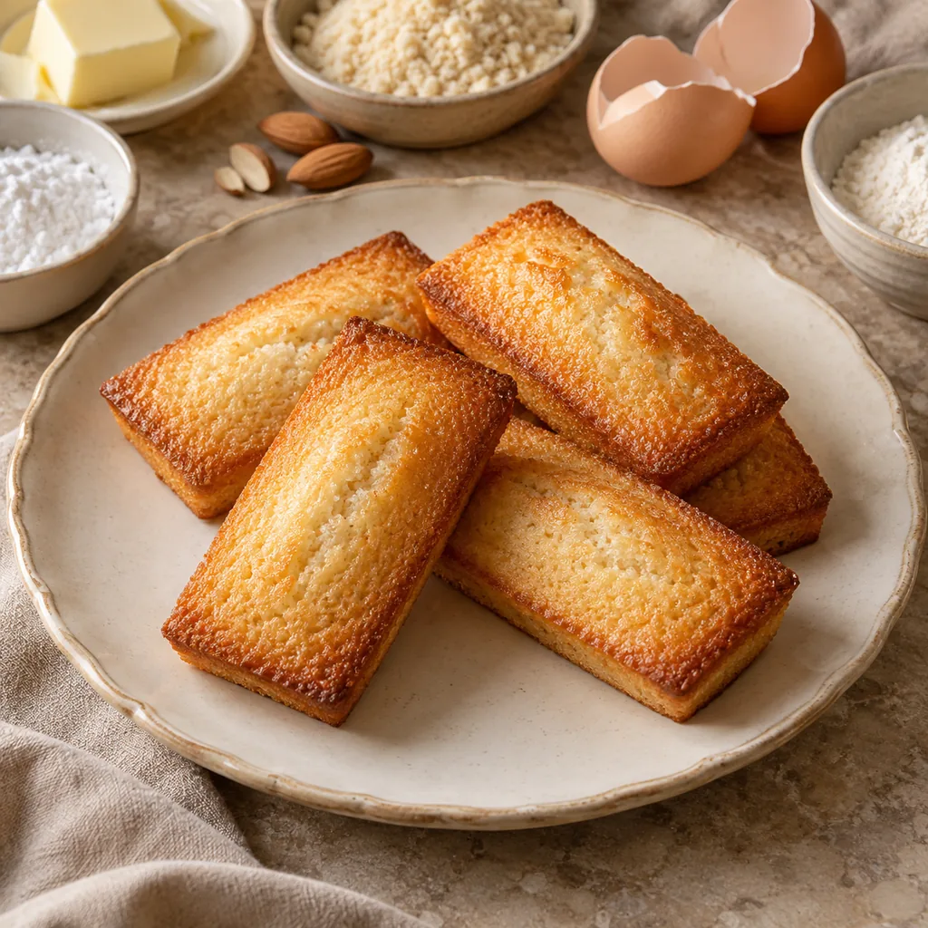 AI-generated serving suggestion for Financiers