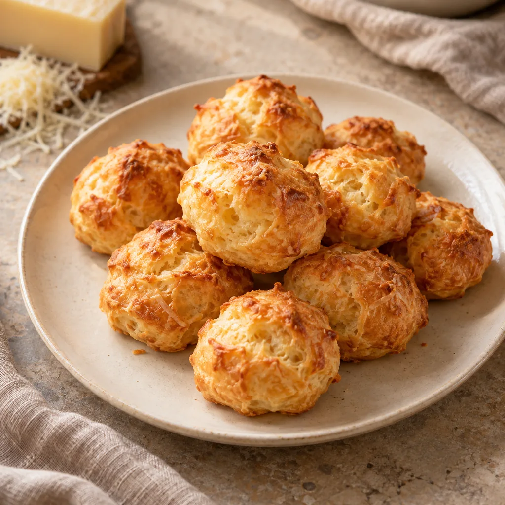 AI-generated serving suggestion for Gougeres