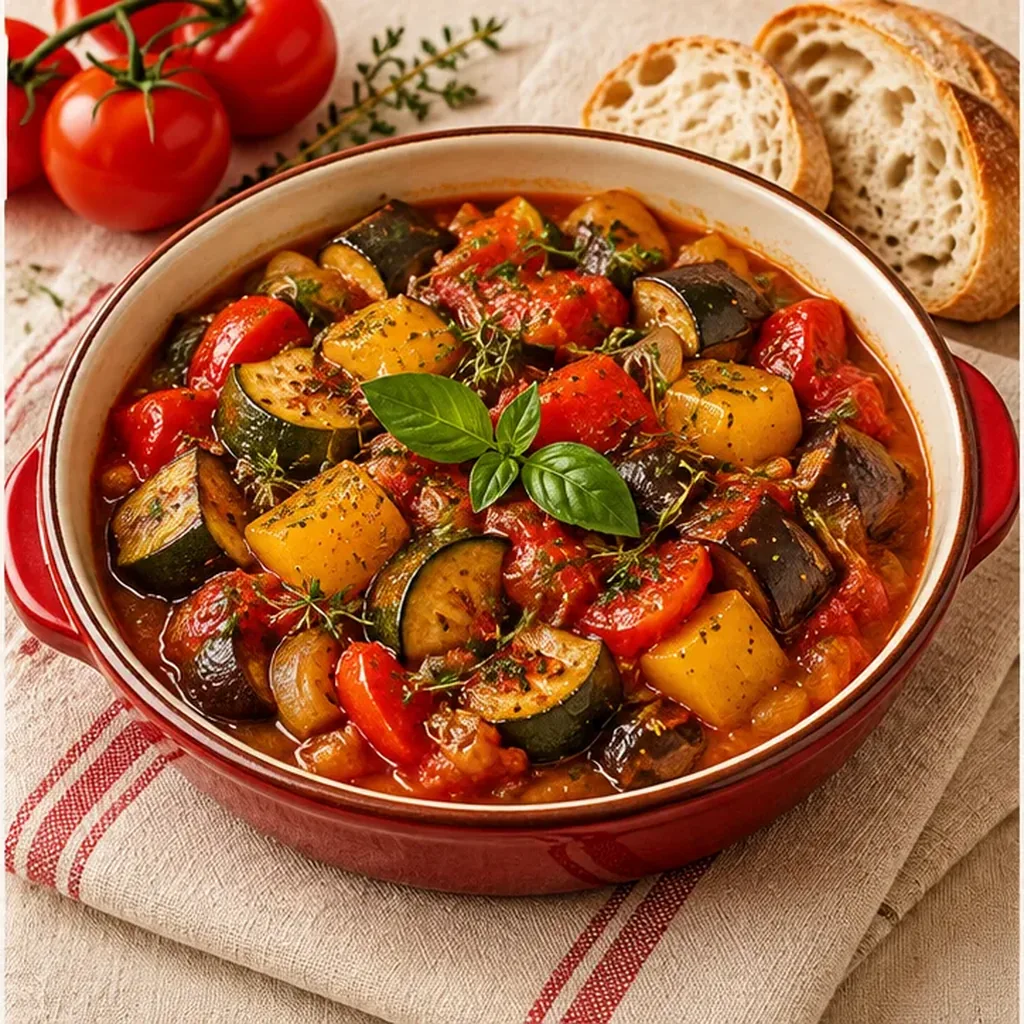 AI-generated serving suggestion for Everyday ratatouille