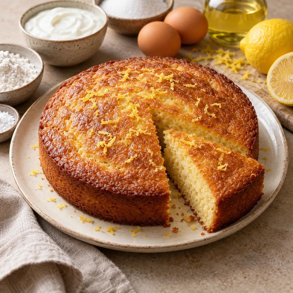 AI-generated serving suggestion for Yogurt cake