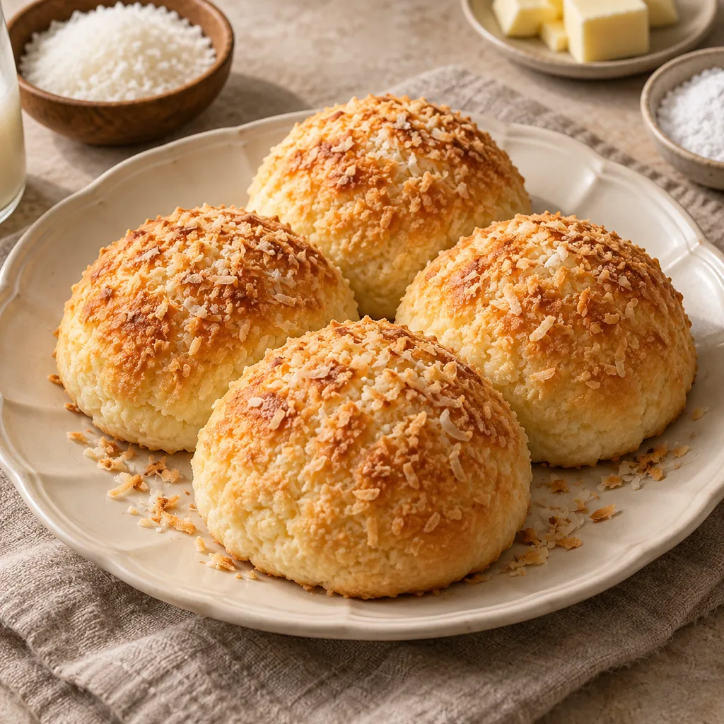 AI-generated serving suggestion for Hong Kong coconut buns