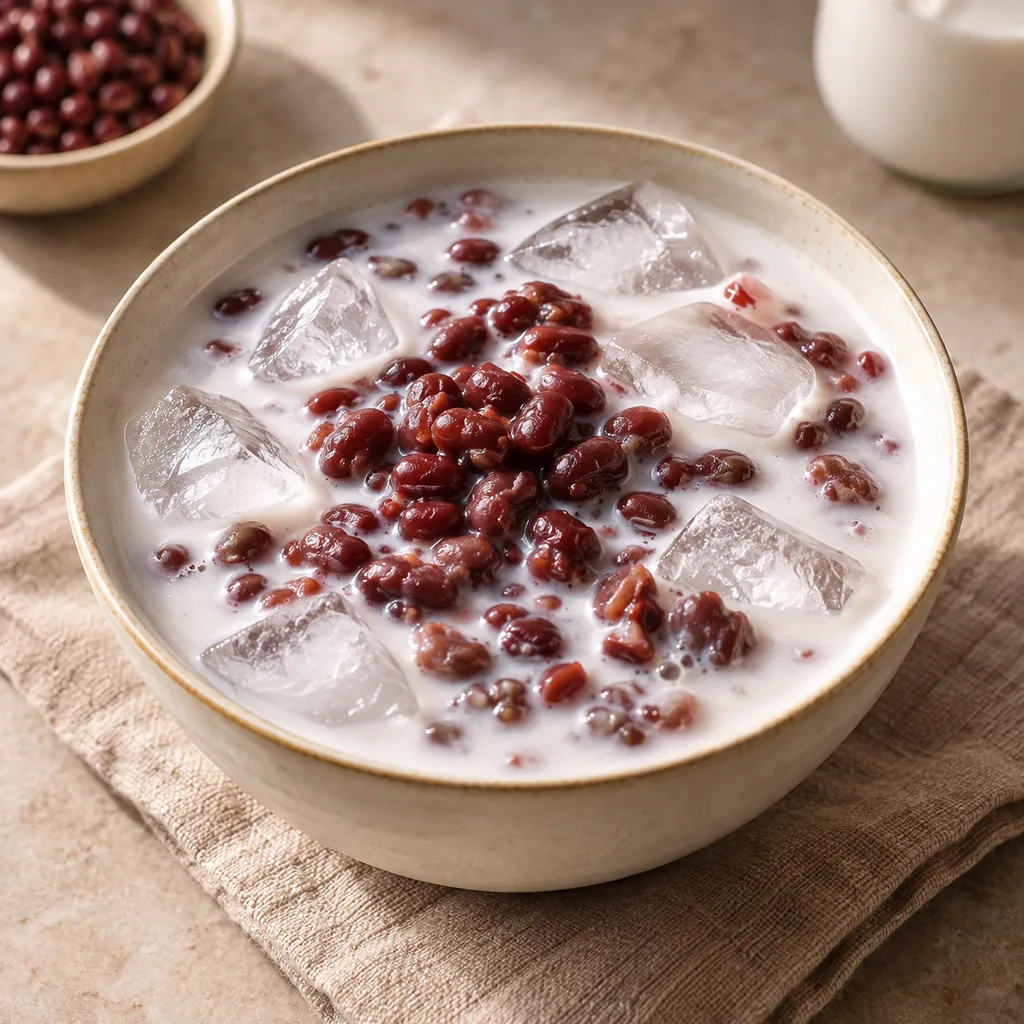 AI-generated serving suggestion for Red bean coconut ice cups
