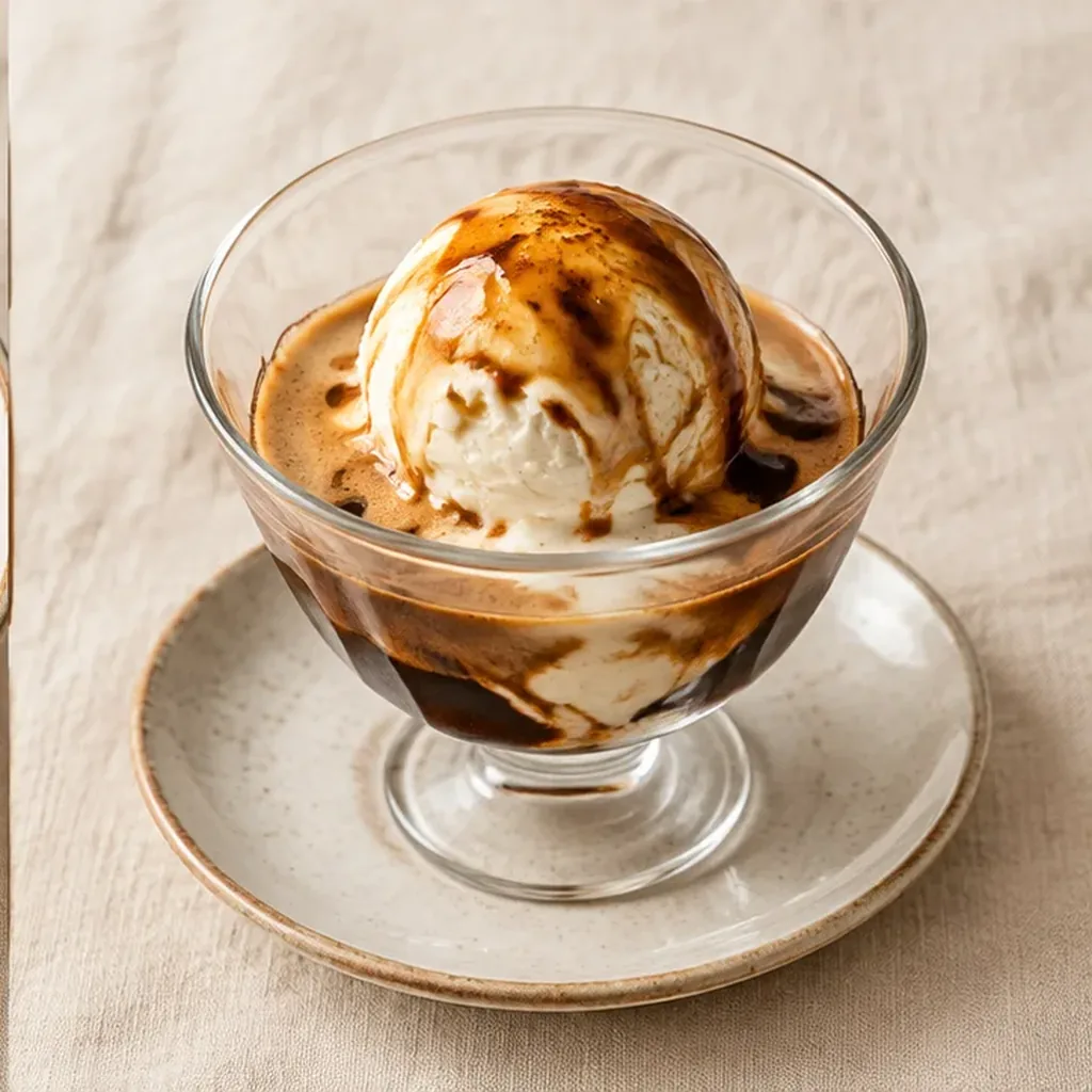 AI-generated serving suggestion for Espresso affogato