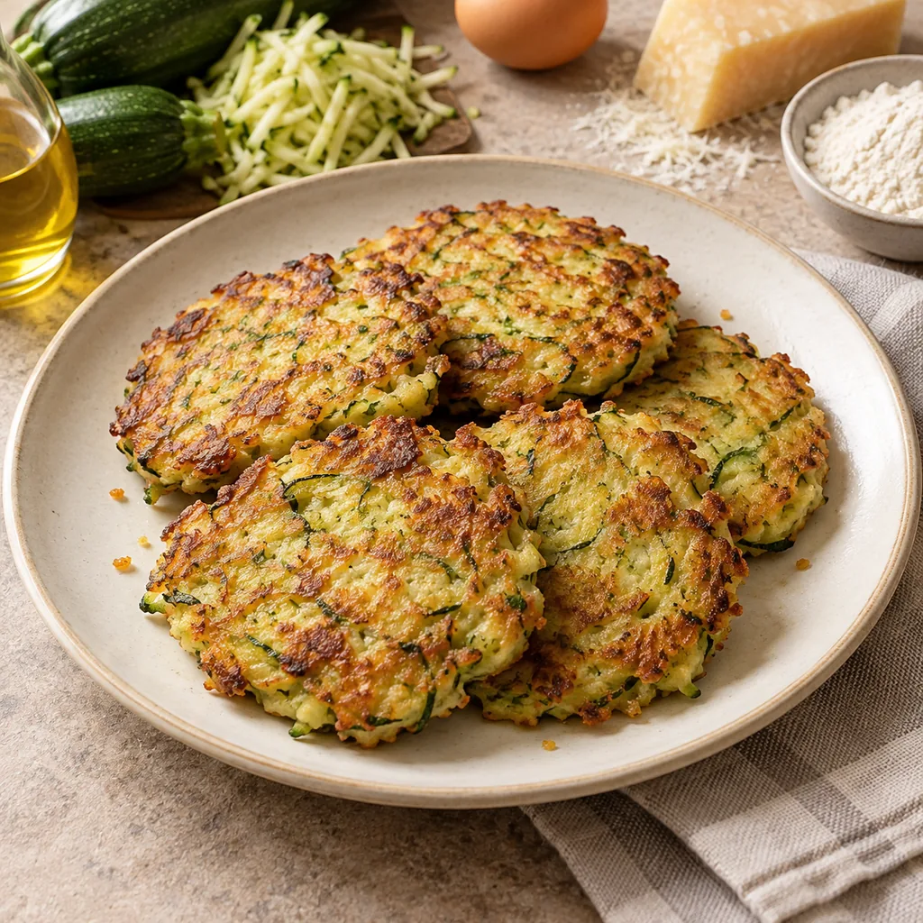 AI-generated serving suggestion for Baked zucchini fritters