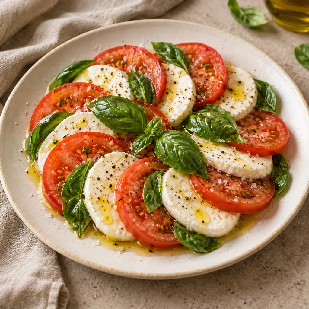 AI-generated serving suggestion for Caprese salad