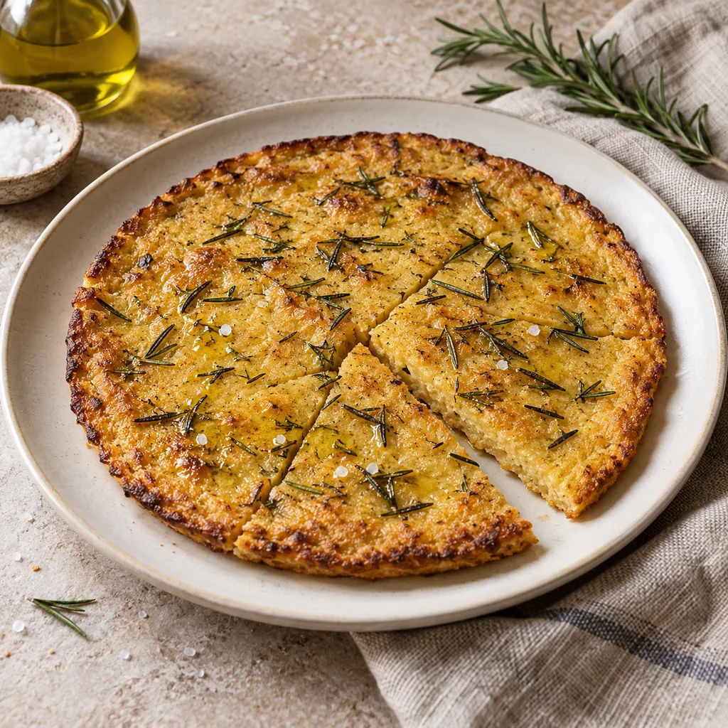 AI-generated serving suggestion for Rosemary farinata