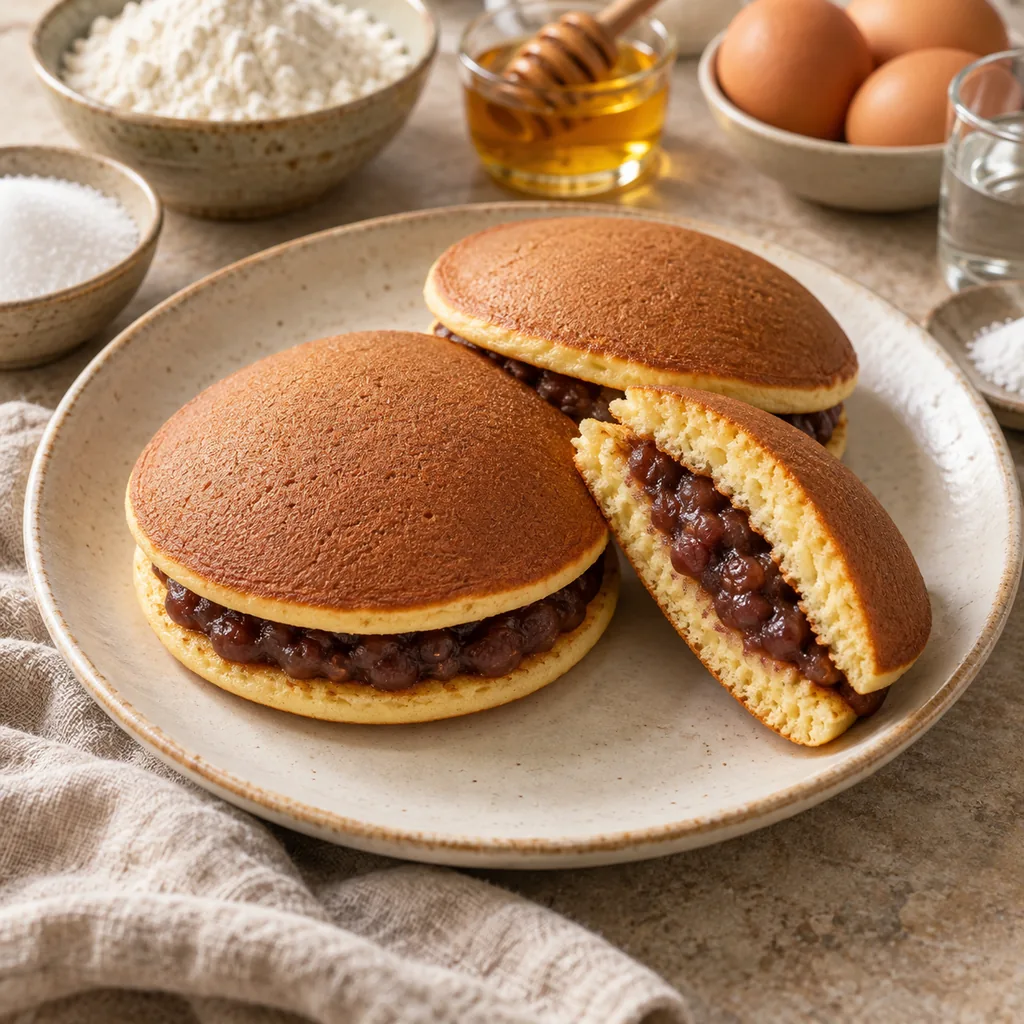 AI-generated serving suggestion for Dorayaki pancakes