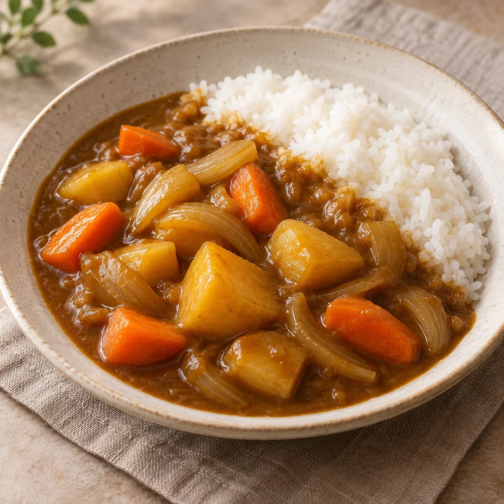 AI-generated serving suggestion for Japanese vegetable curry