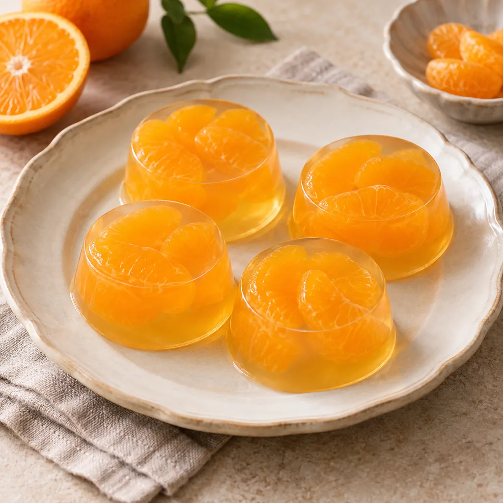 AI-generated serving suggestion for Kanten citrus cups
