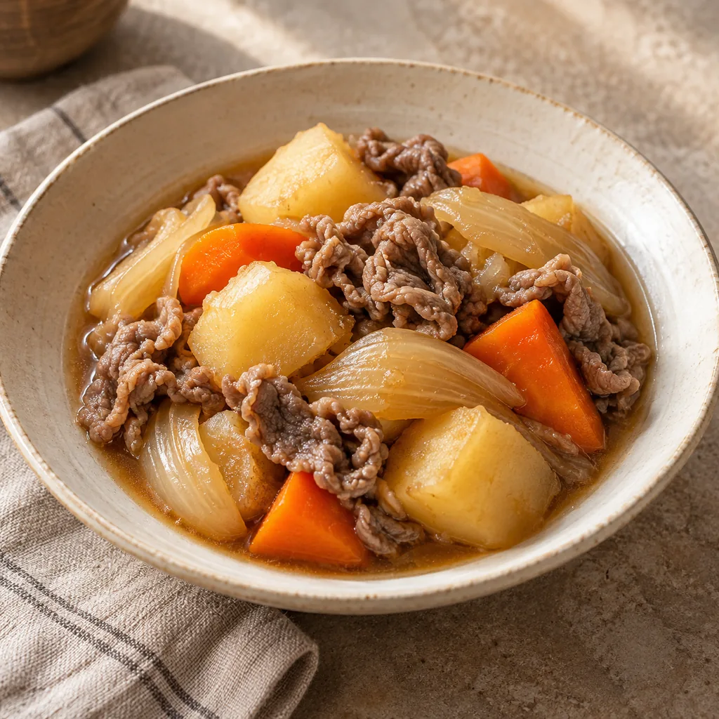AI-generated serving suggestion for Nikujaga