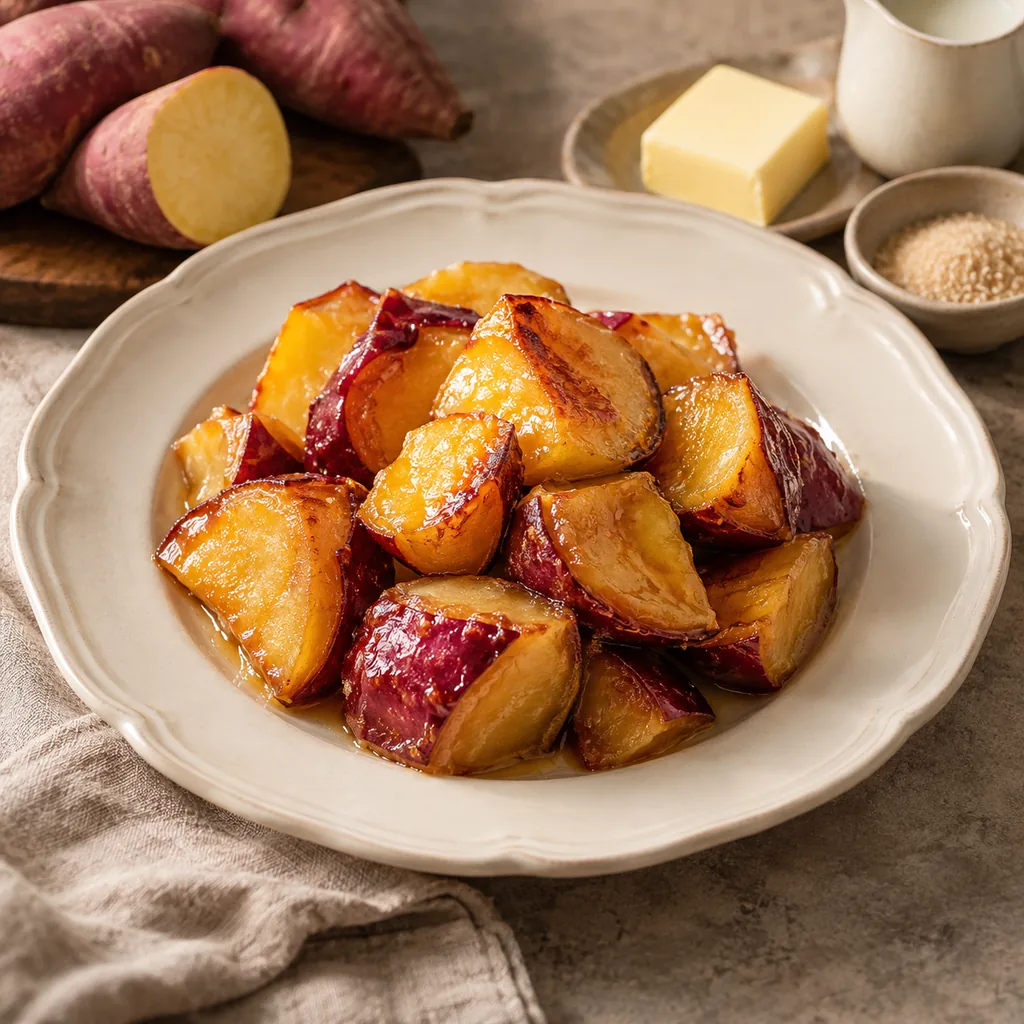 AI-generated serving suggestion for Sweet potato chakin