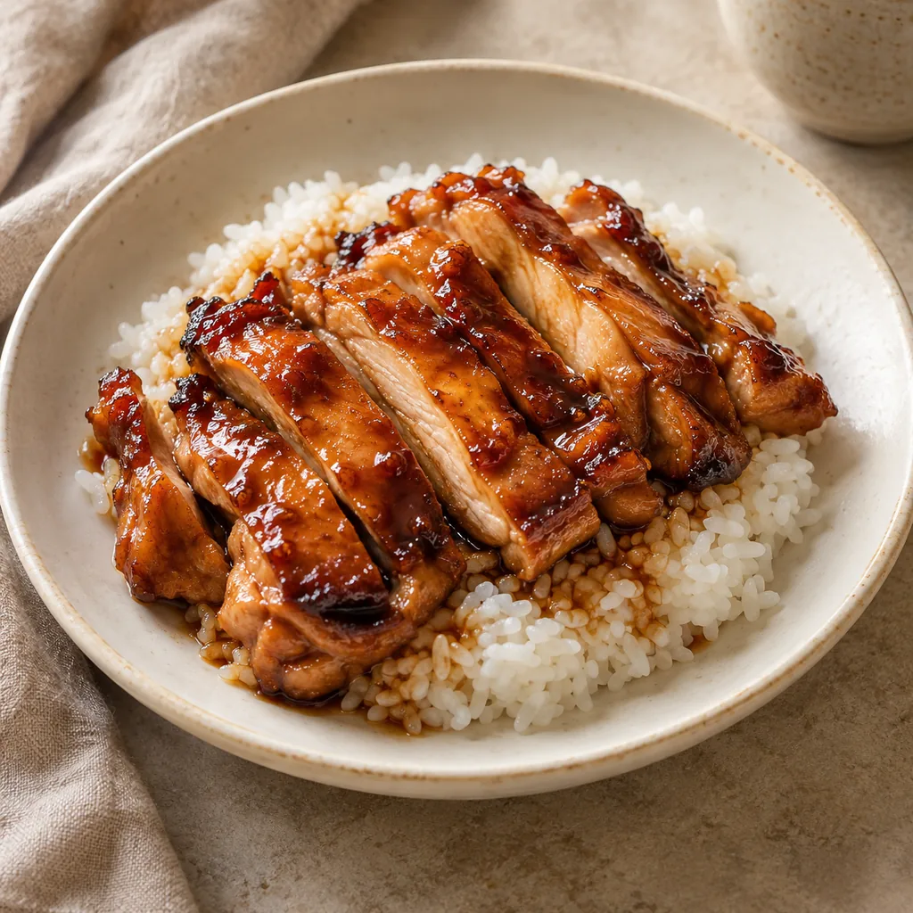 AI-generated serving suggestion for Teriyaki chicken
