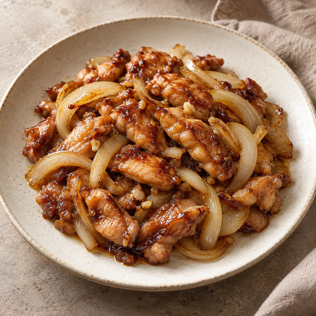 AI-generated serving suggestion for Chicken bulgogi