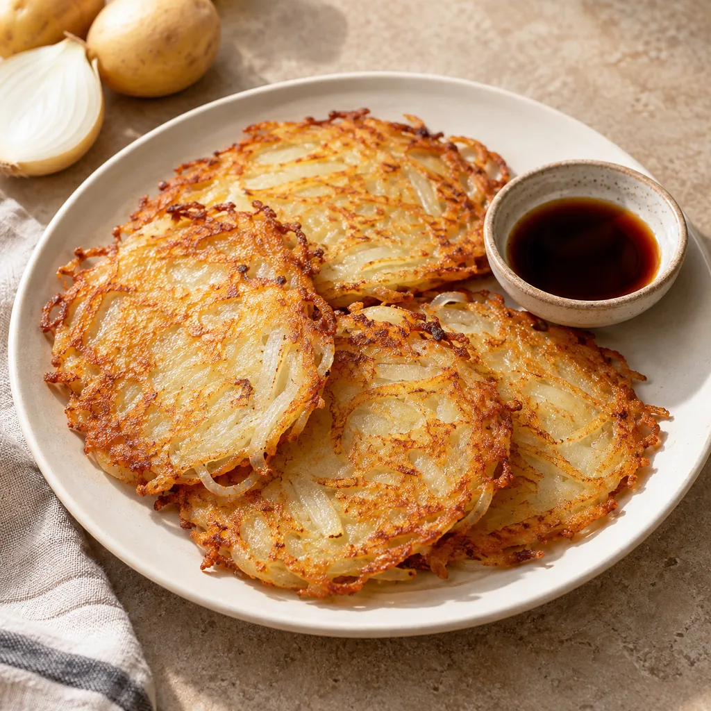 AI-generated serving suggestion for Potato jeon
