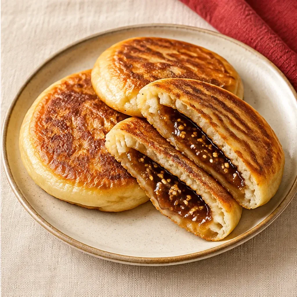 AI-generated serving suggestion for Brown-sugar hotteok