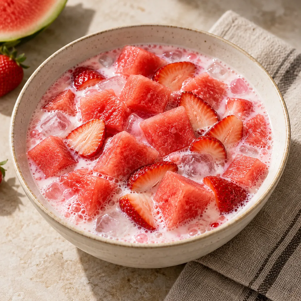AI-generated serving suggestion for Watermelon hwachae