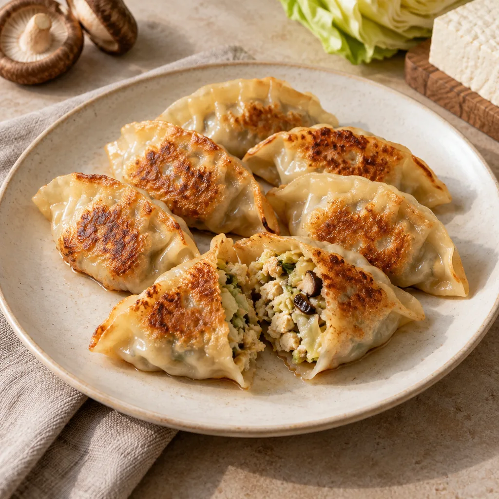 AI-generated serving suggestion for Vegetable mandu