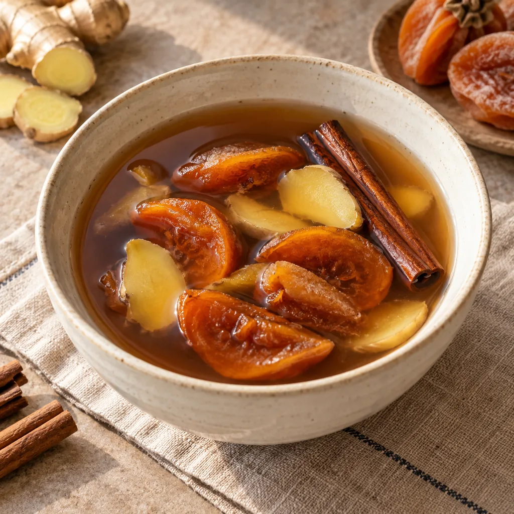 AI-generated serving suggestion for Cinnamon ginger dessert punch