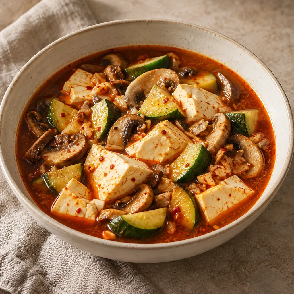 AI-generated serving suggestion for Soft tofu vegetable stew
