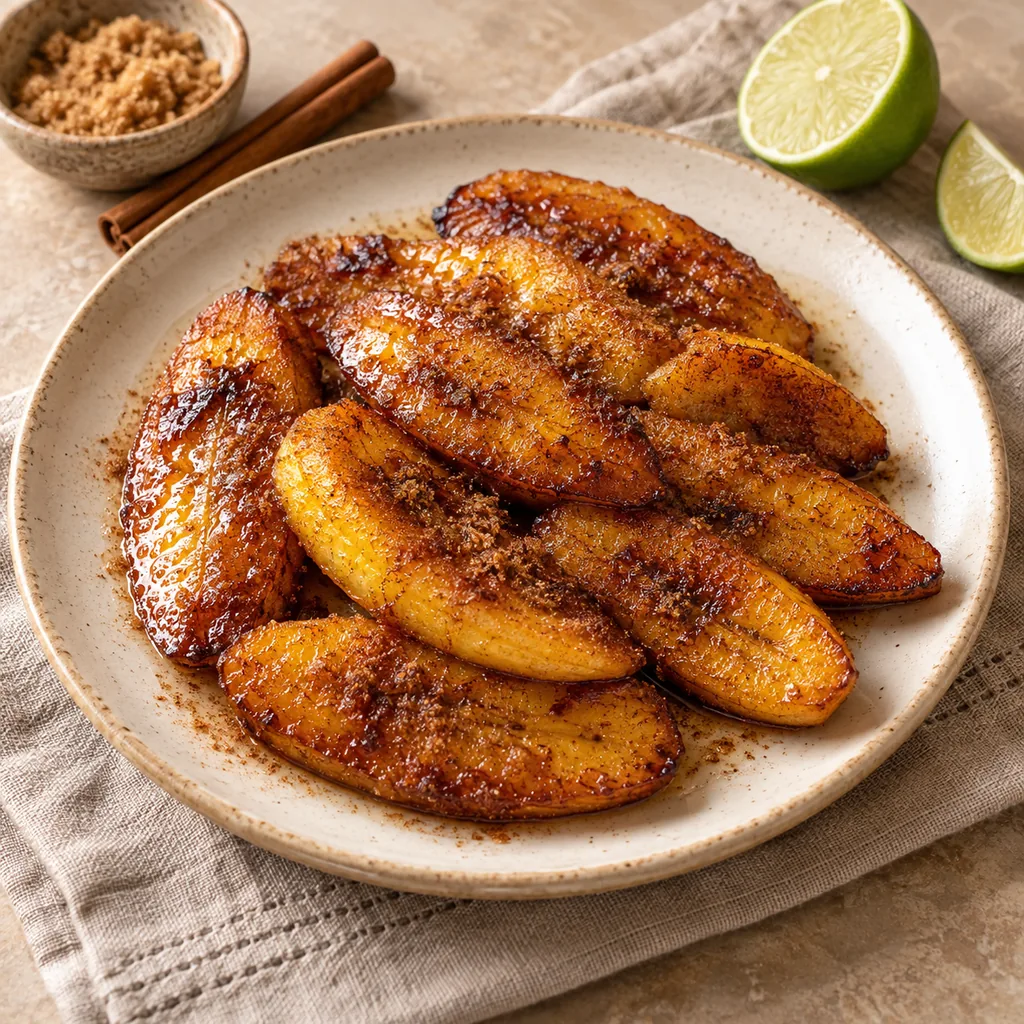 AI-generated serving suggestion for Baked cinnamon plantains