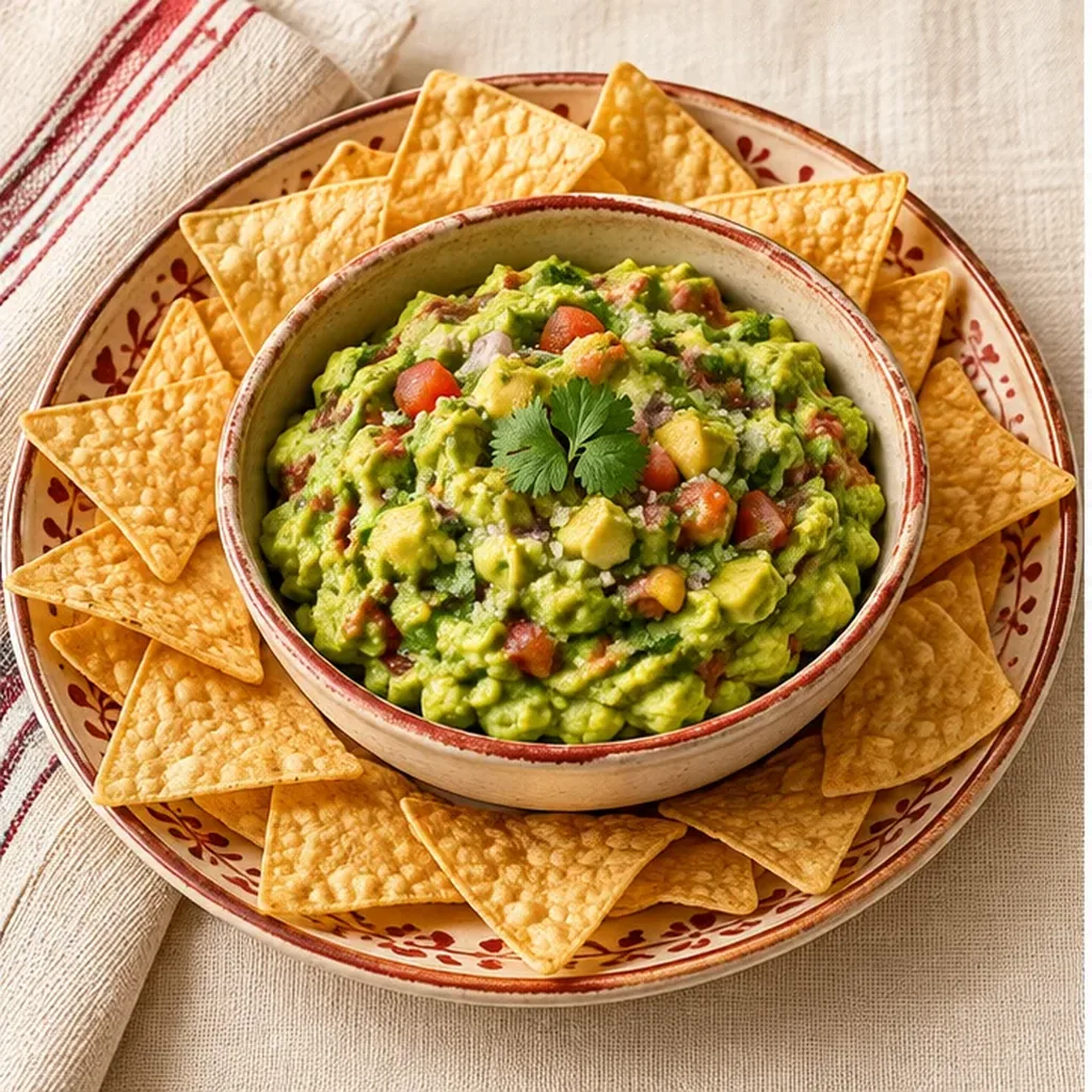 AI-generated serving suggestion for Simple guacamole