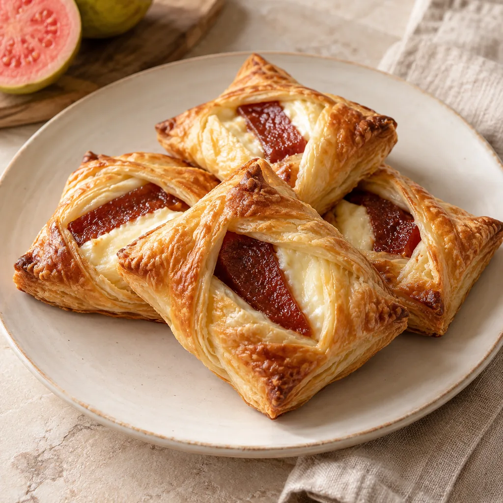 AI-generated serving suggestion for Guava cream cheese pastries