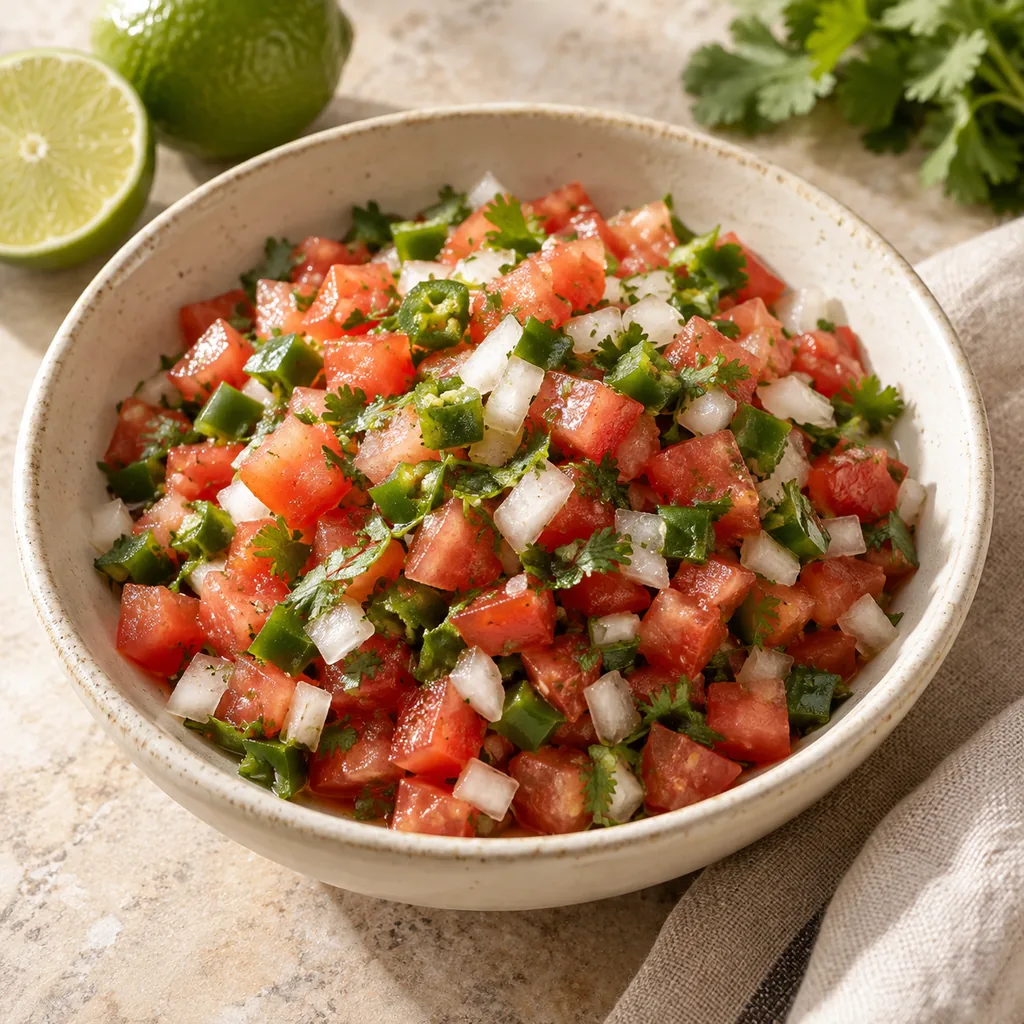 AI-generated serving suggestion for Pico de gallo