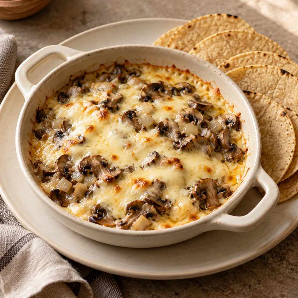 AI-generated serving suggestion for Queso fundido