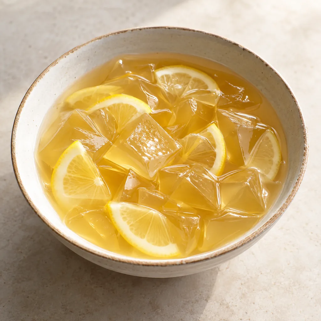 AI-generated serving suggestion for Aiyu lemon jelly
