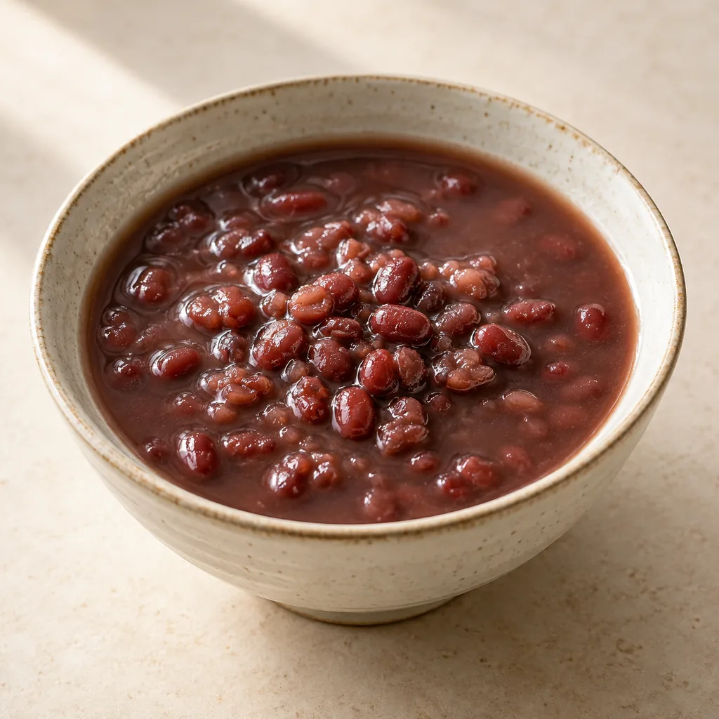 AI-generated serving suggestion for Sweet red bean soup