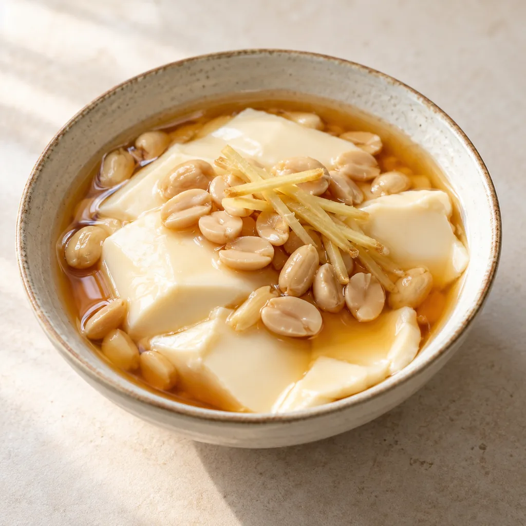 AI-generated serving suggestion for Douhua-inspired tofu pudding