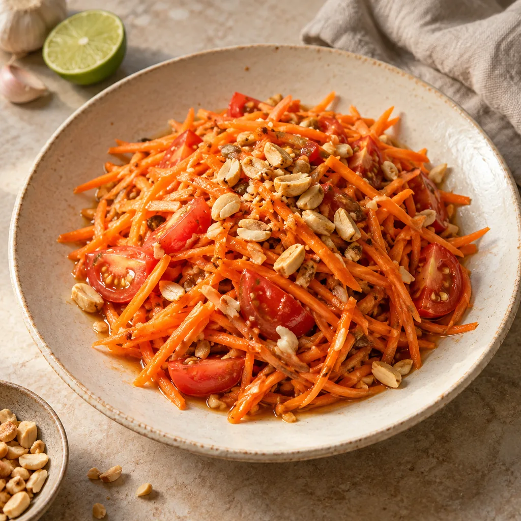AI-generated serving suggestion for Carrot som tam